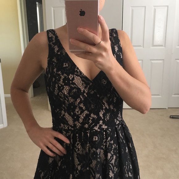 Adrianna Papell/ Aidan Black Lace Cocktail Dress - Picture 5 of 7